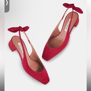 Aquazzura Very Bow Tie Sling Flats